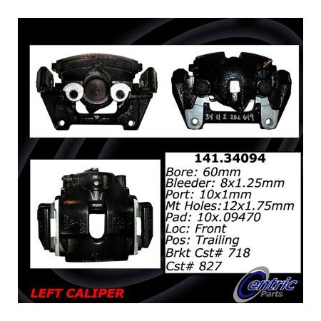 Centric Semi-Loaded Brake Caliper, Parts, 141.34094 141.34094